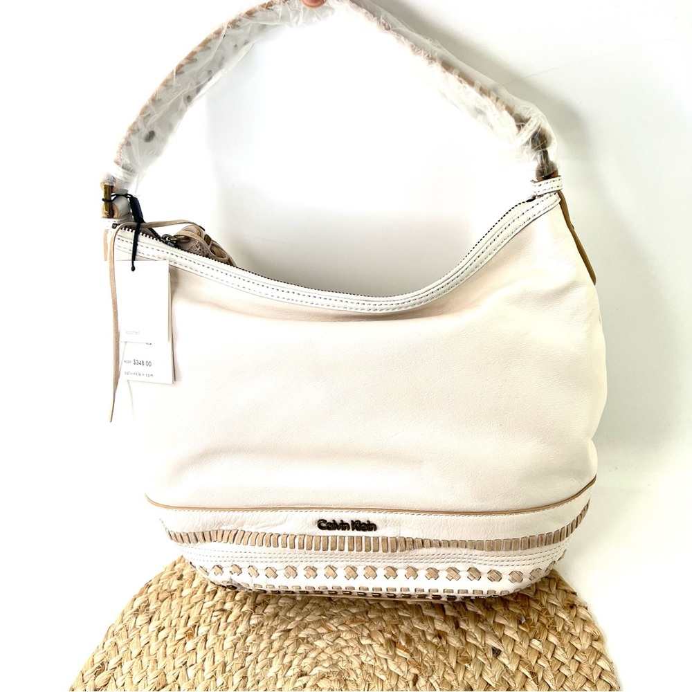 Calvin Klein Cream White Hobo Shoulder Bag